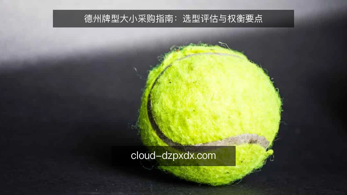 德州牌型大小采购指南：选型评估与权衡要点